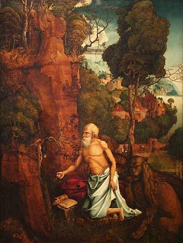 unknow artist The Penitent St Jerome in a landscape France oil painting art
